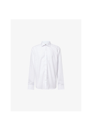 Mens Oscar Jacobson Cut Away Regular-Fit Cotton Shirt