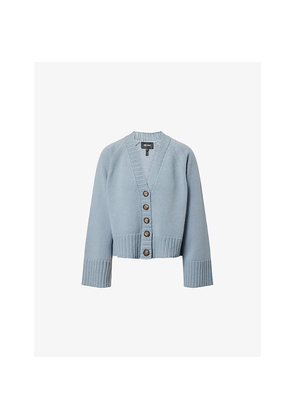 Womens Me And Em V-Neck Relaxed-Fit Wool and Cashmere Cardigan
