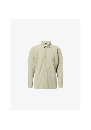 Mens Homme Plisse Issey Miyake Monthly Colors: October Pleated Knit Shirt
