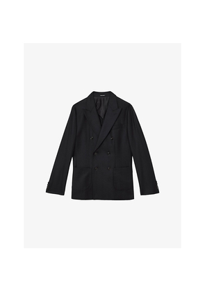 Mens Reiss Muse Double-Breasted Wool Blazer