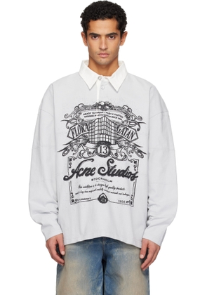 Acne Studios Gray Logo Polo