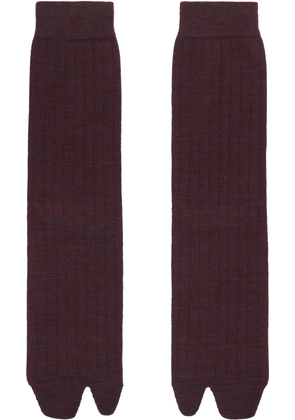 Maison Margiela Burgundy Tabi Socks