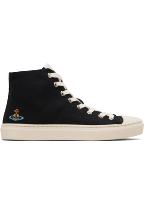 Vivienne Westwood Black High Top Plimsoll Sneakers