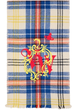 Vivienne Westwood Yellow & Blue Yak Scarf