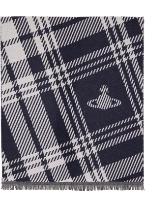 Vivienne Westwood Black & Gray Tartan Scarf