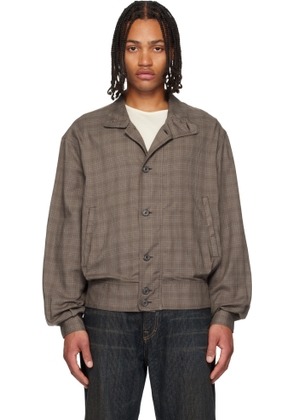 OUR LEGACY Brown Mock Bomber Jacket
