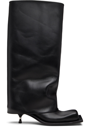 FIDAN NOVRUZOVA Black Tall Iman Kitten Heel Boots