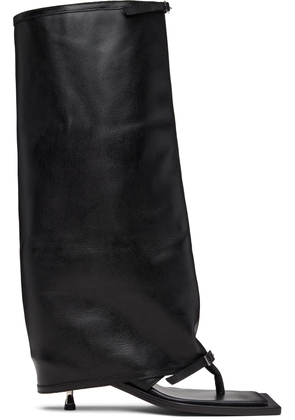 FIDAN NOVRUZOVA Black Kaia Stiletto Heel Tall Sandals