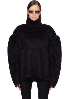 Acne Studios Black Padded Wool Sweater