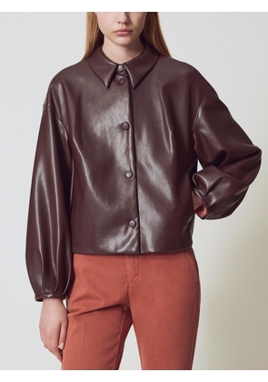 Jacket TWINSET Woman color Coffee