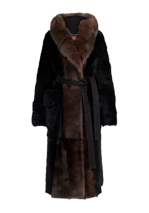 Altuzarra Geoff Shearling-Trimmed Leather Coat - Moda Operandi