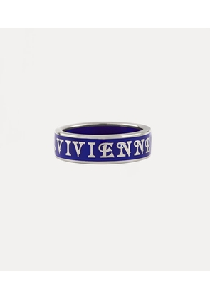 Vivienne Westwood Conduit Street Ring Silver / Blue Silver / Enamel Unisex