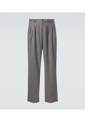 The Row Corley virgin wool flannel wide-leg pants