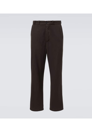 The Row Ottis cotton and cashmere straight pants