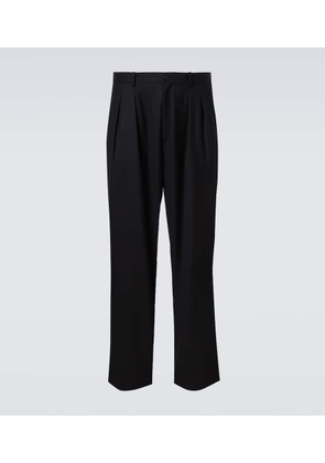 The Row Corley virgin wool flannel wide-leg pants