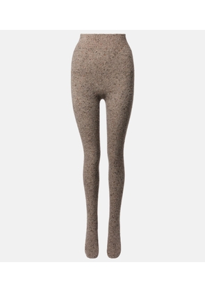 The Row Mumu cashmere tweed tights