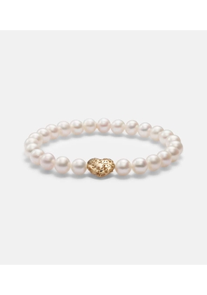 Sydney Evan Puffy Icon Wallpaper Heart 14kt gold bracelet with pearls
