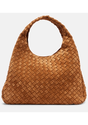 Bottega Veneta Campana Intrecciato Large suede shoulder bag