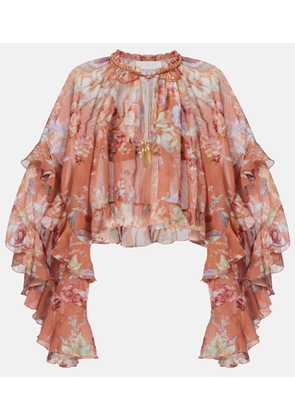 Zimmermann Awaken floral cotton and silk blouse