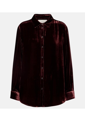 Asceno London velvet shirt