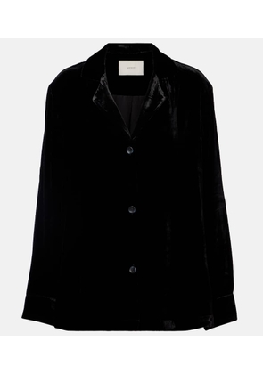 Asceno Calabasas velvet shirt