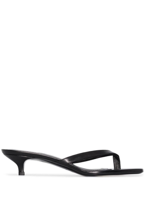 Totême Leather Heeled Flip Flops