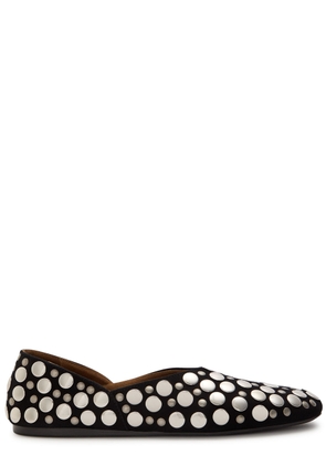 Khaite Jane Stud-embellished Leather Ballet Flats - Black - 41 (IT41 / UK8)