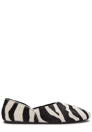 Khaite Jane Zebra-print Calf Hair Ballet Flats - Black And White - 39 (IT39 / UK6)