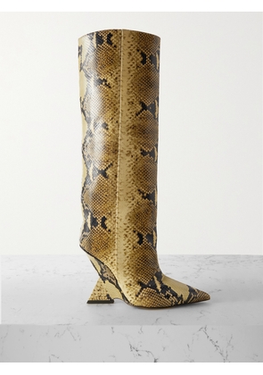 The Attico - Cheope Snake-effect Leather Knee Boots - Animal print - IT35,IT36,IT37,IT37.5,IT38,IT38.5,IT39,IT39.5,IT40,IT41