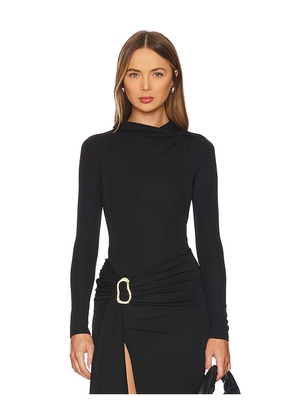 Camila Coelho Nia Bodysuit in Black. Size S. Also in L, M, XL, XS, XXS.
