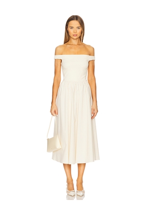 Elodie the Label Vera Off Shoulder Dress in Cream. Size S. Also in M.