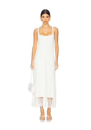 Clea Silas Fringe Knit Dress in Cream. Size XS. Also in M.