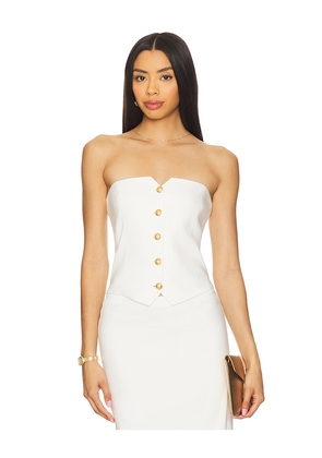 Alice + Olivia Kelcey Vest Top in White. Size 2. Also in 12.