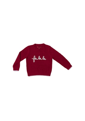 Barefoot Dreams Toddler Fa La La Pullover in Red. Size 5T. Also in 2/3T, 4/5T.