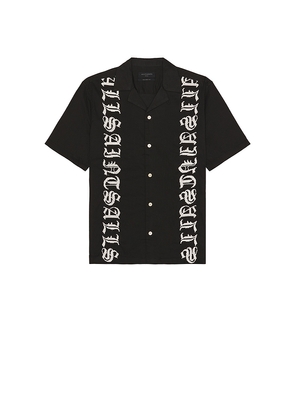 ALLSAINTS Scripture Short Sleeve Shirt in Black. Size S. Also in M.