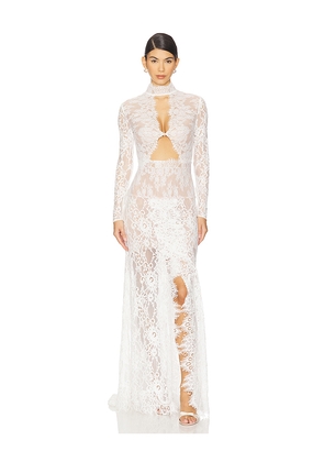 Bronx and Banco Eleanor Lace Gown in White. Size S. Also in M, XS.