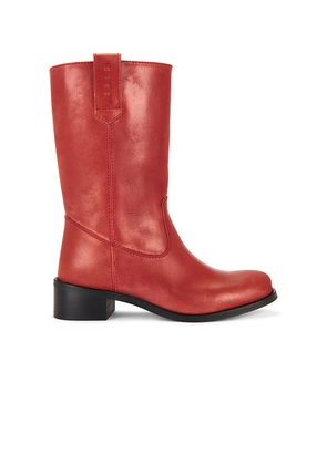 Dico Copenhagen Julia Gaucho Boot in Red. Size 38. Also in 37, 39, 40, 41.