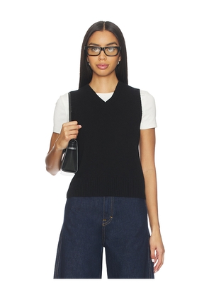 EAVES Sloan Classic Knit Vest in Black. Size XS. Also in L, M, S, XL, XXS.