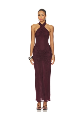 DELFI Genevieve Dress in Burgundy. Size M. Also in L, S, XL, XS.