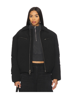 Alexander Wang Moto Puffer Jacket in Black. Size S. Also in M, XS.