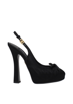 Dolce & Gabbana Black Satin Pumps - EU36.5/US6.5