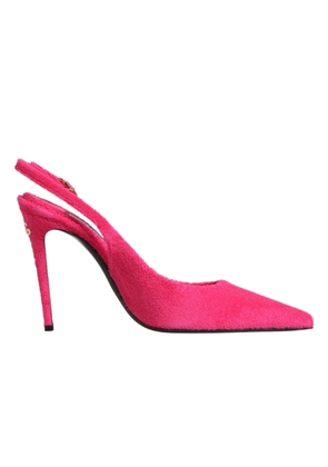 Dolce & Gabbana Pink Suede High Heels Slingback Shoes - EU39/US8.5
