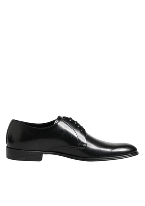 Dolce & Gabbana Black Calfskin Leather Derby Dress Shoes - EU41.5/US8.5
