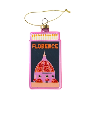Furbish Studio Florence Matchbook Ornament in Pink.