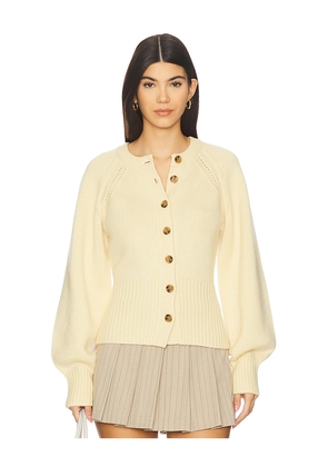 Guest In Residence Sculpted Cardigan in Lemon. Size XS. Also in S, XL.