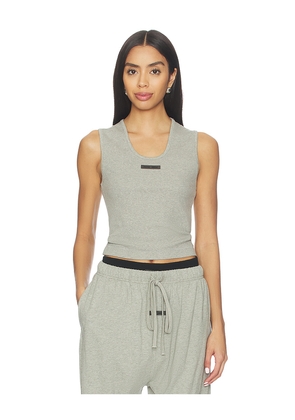 Fear of God ESSENTIALS Rib Tank Top in Grey. Size S. Also in L, M, XS.
