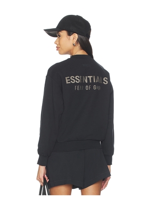 Fear of God ESSENTIALS Fleece Classic Fit Crewneck in Black. Size XS. Also in M, S, XXS.