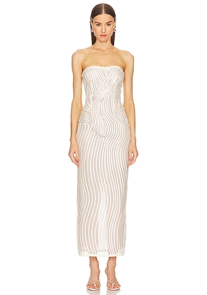Michael Costello x REVOLVE Opal Midi Dress in Ivory. Size XS. Also in M, S, XL, XXS.
