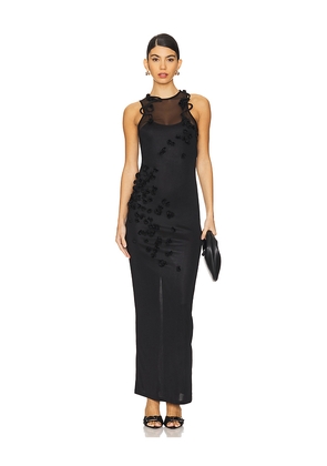 MARRKNULL Vine Flowers Dress in Black. Size S. Also in L.