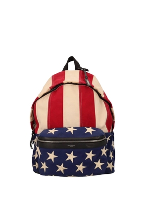 Saint Laurent Pre-Owned flag-detailed zipped backpack - Blue